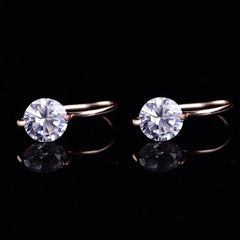 Diamond Crystal Drop Earrings For Women gold