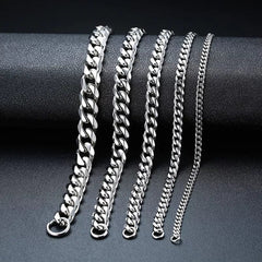 Cuban Link Silver Chain Heavy  Bracelet - 9mm