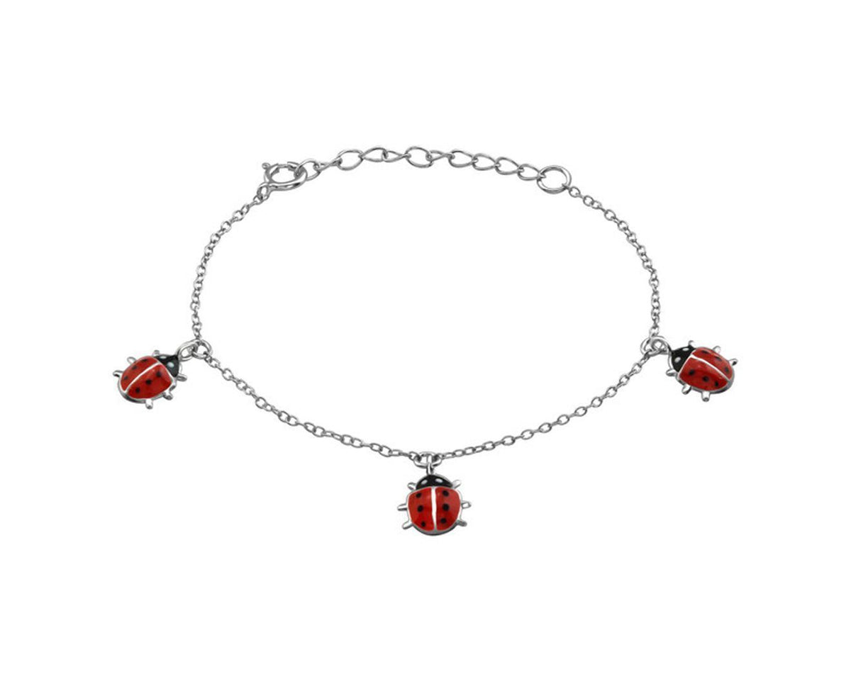 Children's Silver Ladybug Bracelet