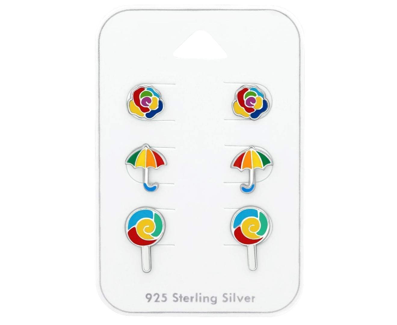 Kids Silver Rainbow Jewellery Set 