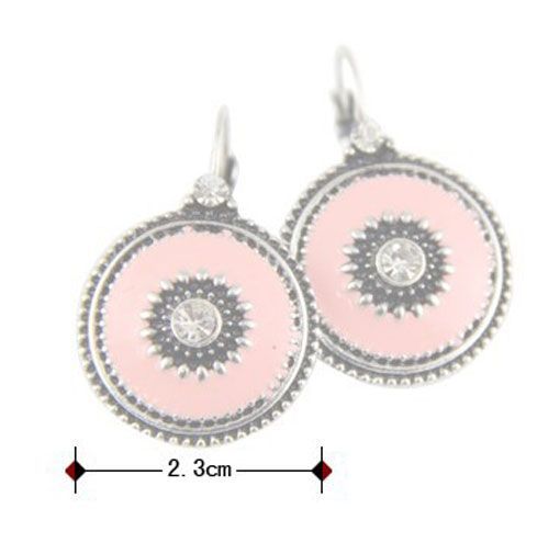4 x Enamel and Gemstones Statement Clip On Earrings