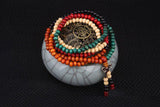 Ethnic Bodhi Buddha Multicolor Bead Bracelet