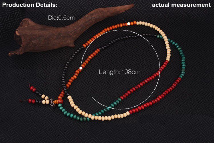 Ethnic Bodhi Buddha Multicolor Bead Bracelet