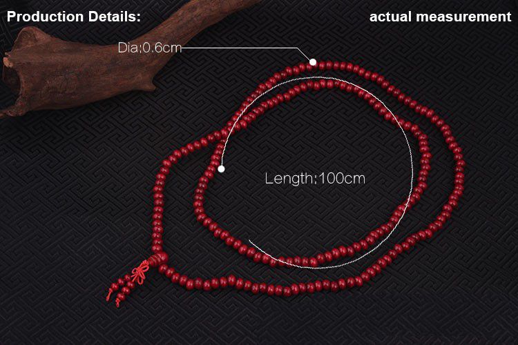 Ethnic Bodhi Buddha Red Bead Bracelet