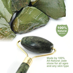 Jade Face Roller and  Stone