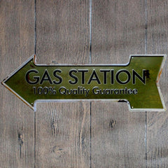 Gas Station Arrow Metal Tin Sign Poster