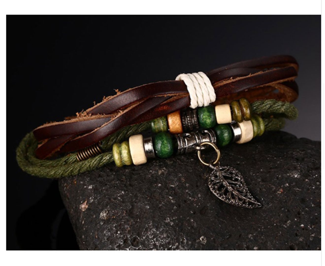 Genuine Leather Brown Bracelet for Men and Women