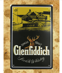 Glenfiddich  scotch Whisky Metal Tin Sign Poster