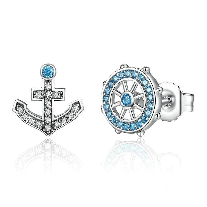 Diamante Studded Nautical Earrings