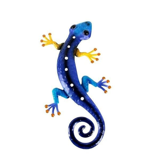 Blue Gecko Metal Wall Art