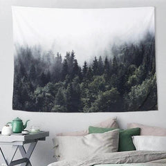 Foggy Forest Landscape Wall Hanging