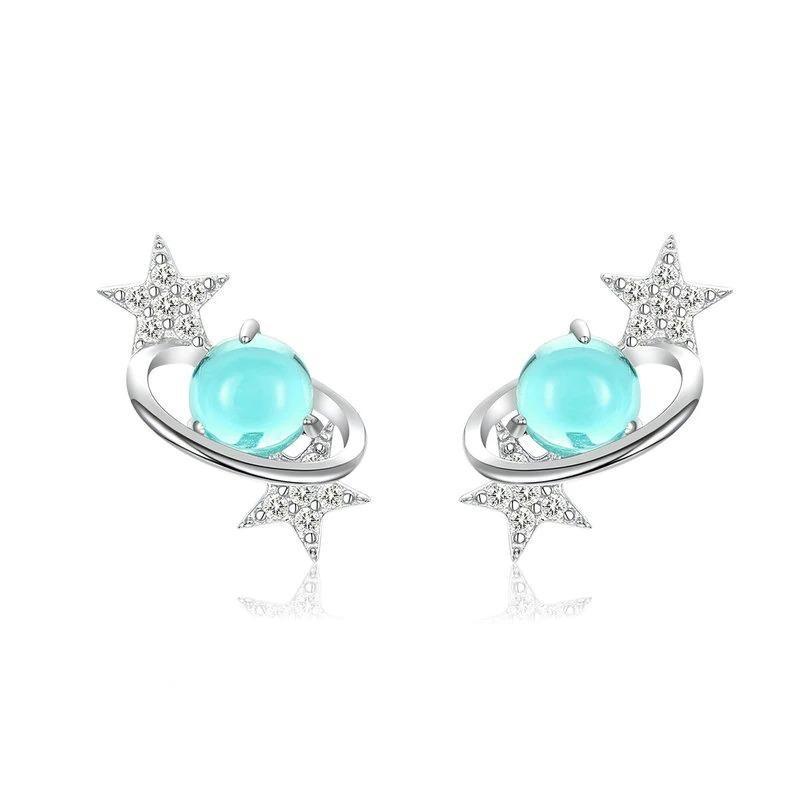 Blue Planet Sterling Silver Studs
