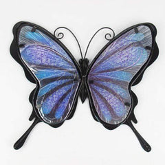 Blue Butterfly Metal Wall Art
