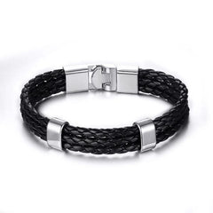 Steel and Leather Bracelets