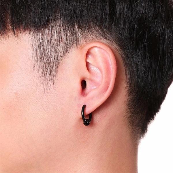Steel Hoop Earrings for Men