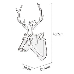 Deer Head Sculpture Wall Art