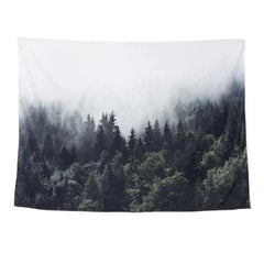 Foggy Forest Landscape Wall Hanging