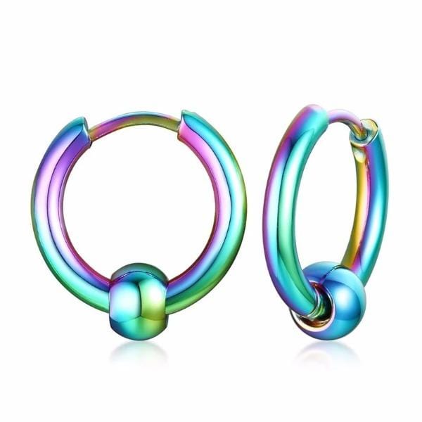 Steel Hoop Earrings for Men