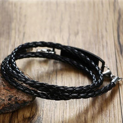 Engrave Medical Alert ID Leather Bracelet