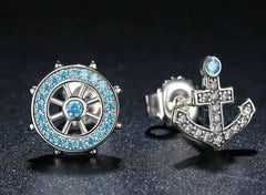 Diamante Studded Nautical Earrings