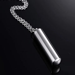 Steel Ash Holder Cremation Urn  Pendant Necklace