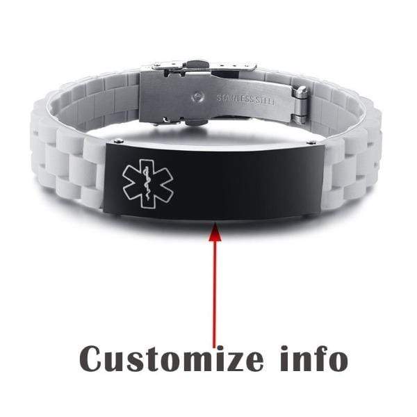 Custom Engraved Medical  Alert Id Bracelet