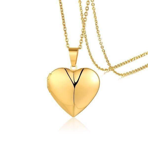 Custom gold clearance heart necklace