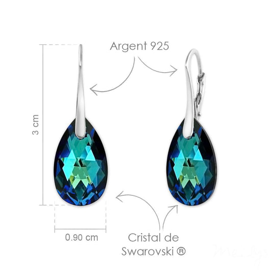 Swarovski Crystal Bermuda Blue Earrings & Necklace Jewellery Set