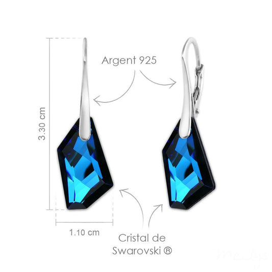 Swarovski Crystal Bermuda Blue Earrings