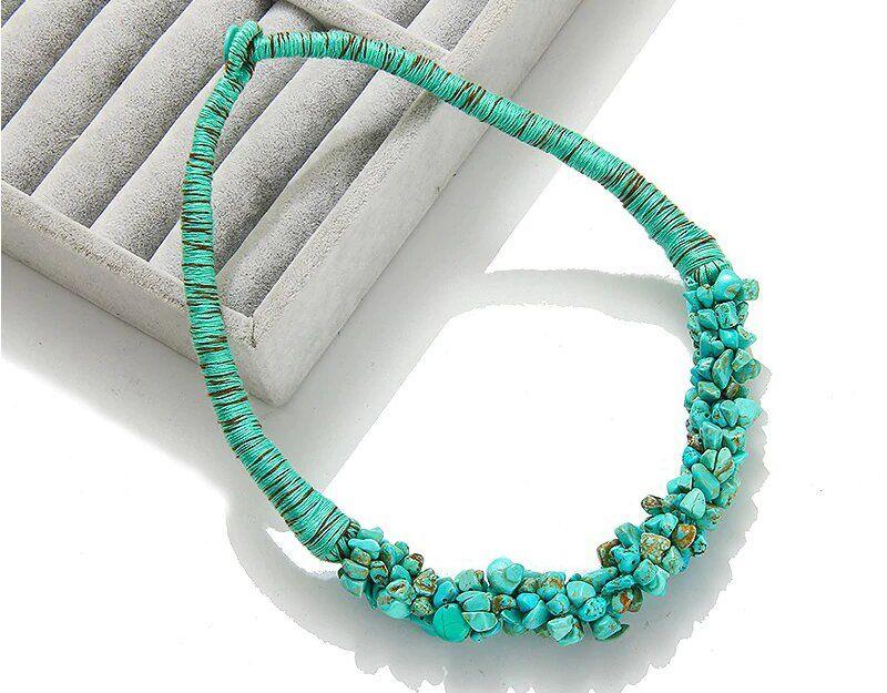 Multi Colour Natural Stone Choker Necklace