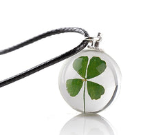 Natural Leaf Pendant Necklace green