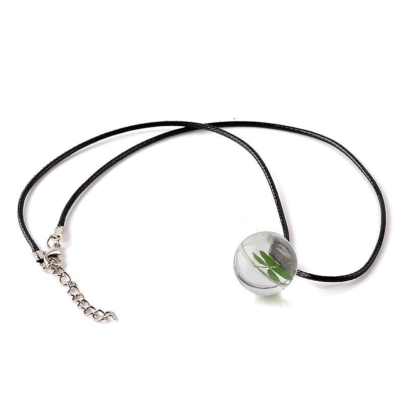 Natural Leaf Pendant Necklace green