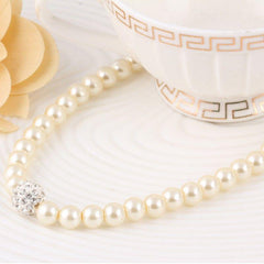 Pearl Earrings Necklace and Bracelet