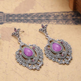 Popular Vintage Alloy Bridal Silver Drop Jewelry Earrings