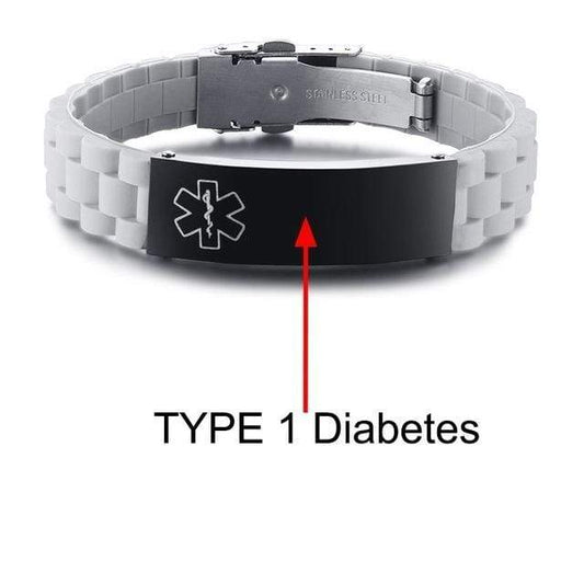  Medical Alert TYPE 1 Diabetes ID Bracelets 