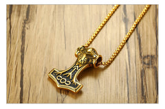 Thor  Hammer  Steel  Necklace for Men