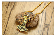 Thor  Hammer  Steel  Necklace for Men