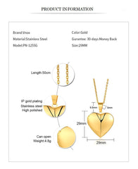 Custom Photo Frame Heart Locket  Pendant Necklace for Women