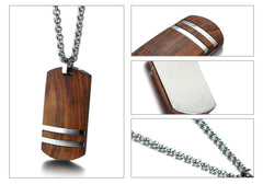 Genuine Rosewood Mens Necklace