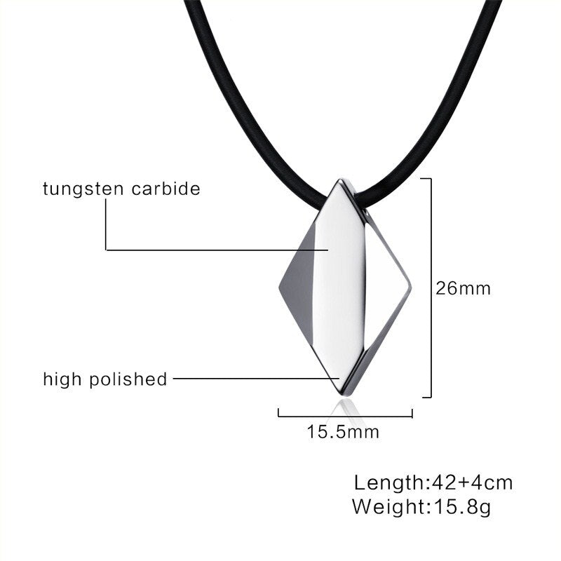 Tungsten Carbide   Pendant Necklace