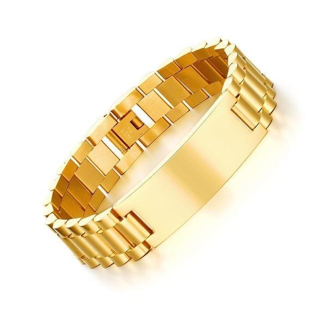 Gold Customisable Stainless Steel Bracelet