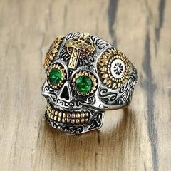 Mens Mexican Sugar Skull Ring