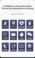 Black Sports Smart Watch for Men & Women