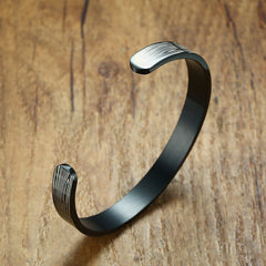 Steel Cuff Bangle Bracelet for Mens