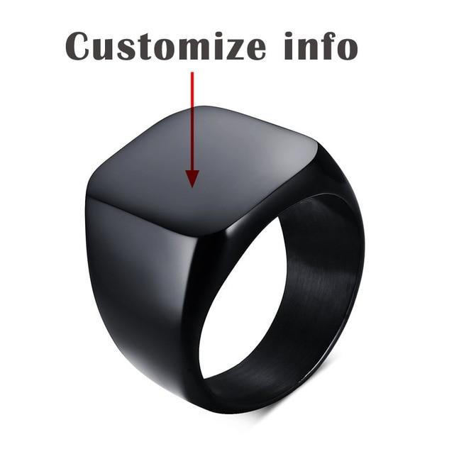 Personalised engraved  Biker Rings for Men