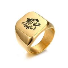 Personalised Engraved Gold  Stainless Steel  Mens  Ring