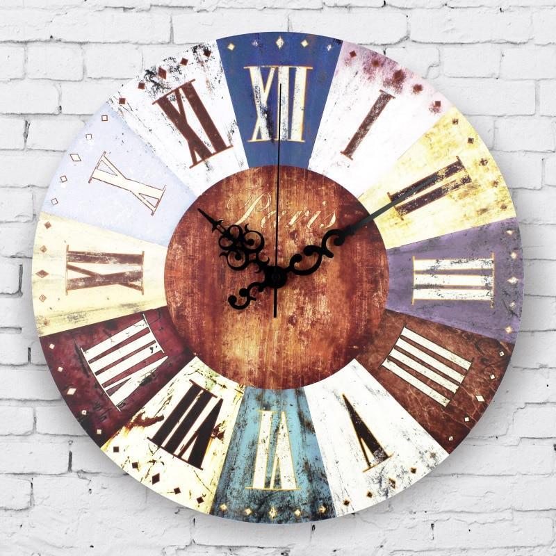 Roman Numerals Large Vintage Silent Wall clock