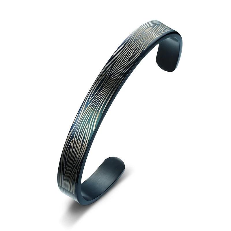 Steel Cuff Bangle Bracelet for Men