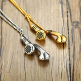 Stainless Steel Mens Headset   Necklace