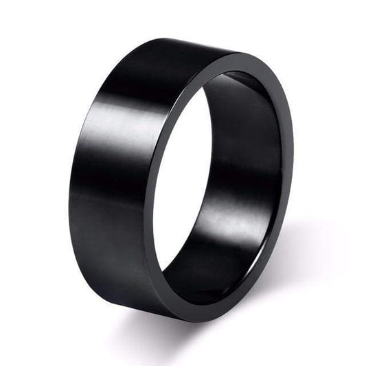 Black Stainless Steel Wedding Band